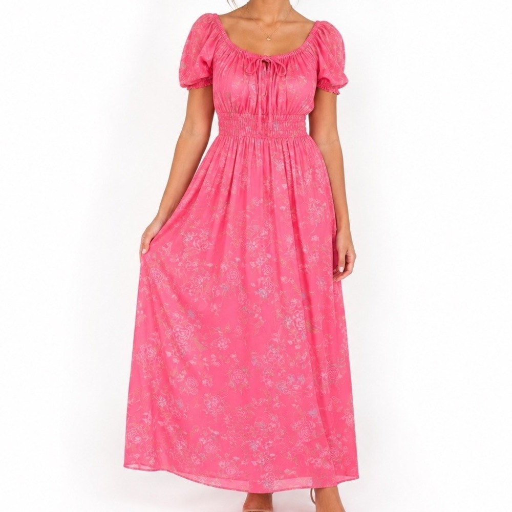 Vintage 70's Dress S Milkmaid Peasant Kitschy Prairie Cottage Western  Wedding